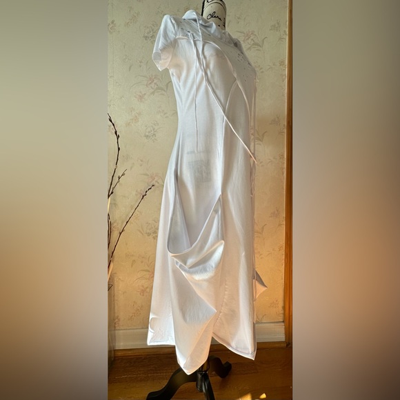 A White tunic dress-Boho Style. Size XS. - Picture 5 of 16